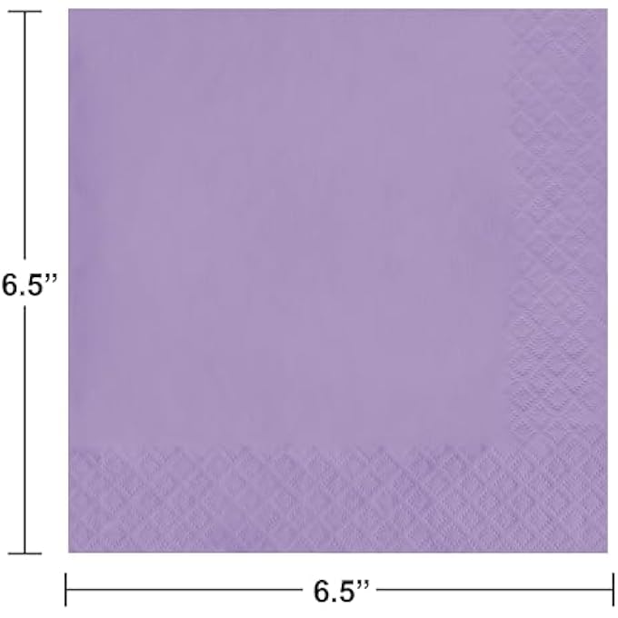 TOUCH OF COLOUR LUSCIOUS LUNCH NAPKINS PACK OF 50, LAVENDER - Image 3